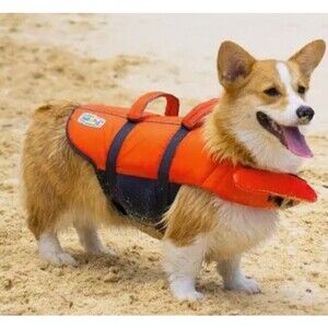 Outward Hound Granby Splash Ripstop Dog Life Jacket Size Large Orange